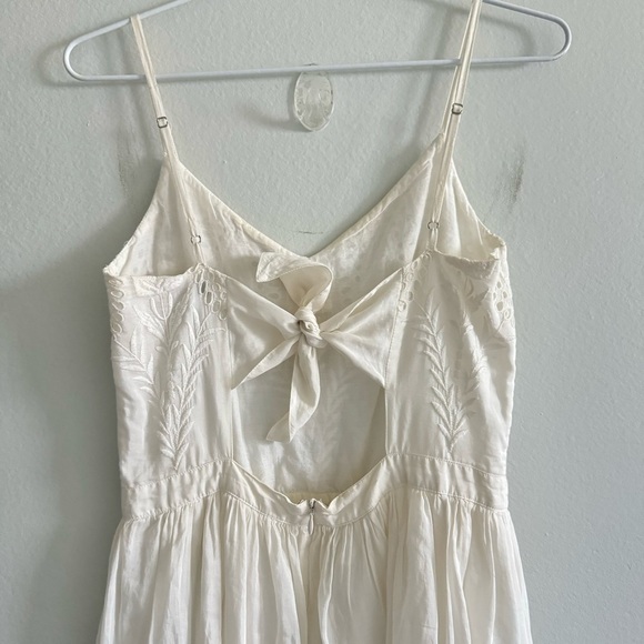Joie Cotton Silk Blend Lace Ivory Mini Summer Sun Dress Size Small Made In India - Picture 9 of 14